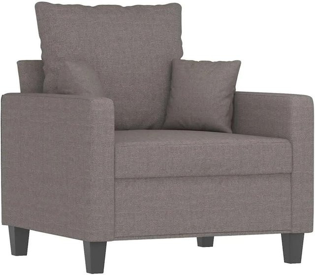 vidaXL Sessel in Taupe mit Stoffbezug und Metallgestell - Bild 1