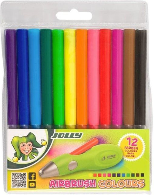 Jolly AirBrush Fun Nachfüllpackungen für Marker-Spitzen mit 12 Farben in Multicolour - Bild 1