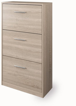 Vicco Schuhschrank Gizmo Schuhkipper mit 3 Fächern in Sonoma Brown, H: 105,0 cm, B: 59,0 cm, T: 22,0 cm