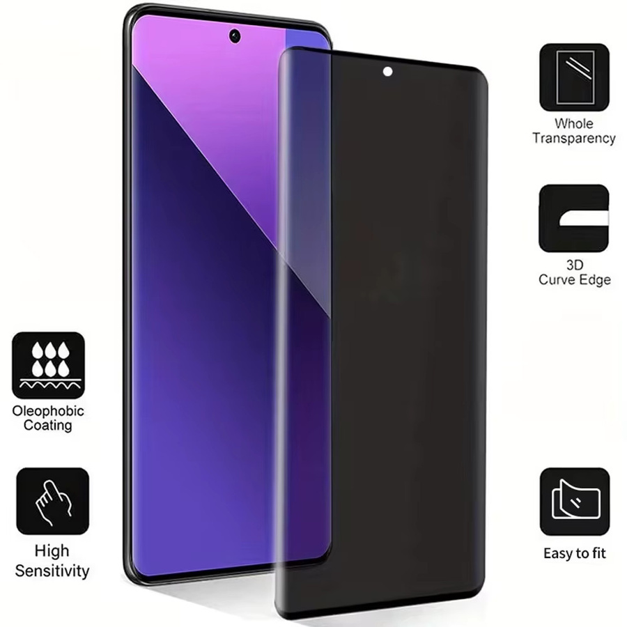 Xiaomi Displayschutzfolie aus gehärtetem Glas für Redmi Note 15 4G, Redmi Note 14 Pro, Redmi Note 14 Pro Plus 5G und Redmi Note 13 Pro Plus, gebogen, transparent - Bild 1