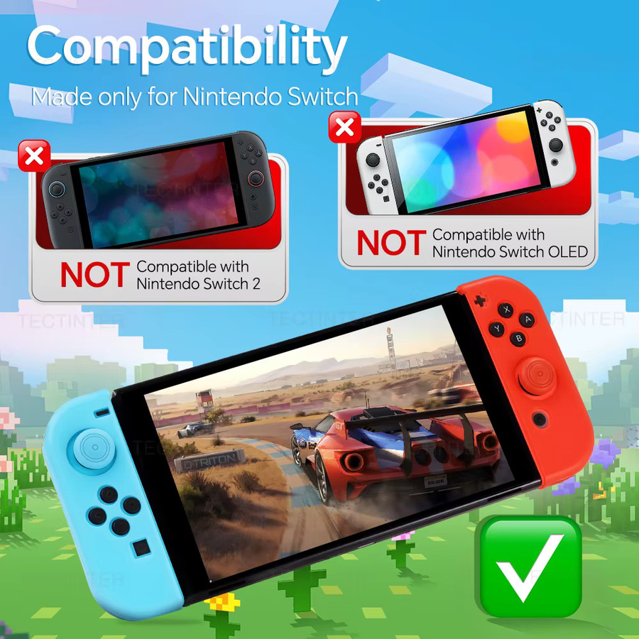 TECTINTER Silikon-Schutzhülle für Nintendo Switch Joystick-Controller und Thumbstick-Kappe - Bild 2
