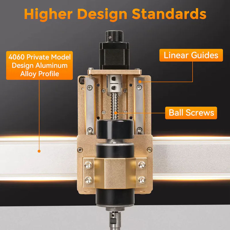 LUNYEE Router CNC-Maschine 4040 PRO für Holz, Metall und Acryl mit GRBL-Steuerung und 3 Achsen - Bild 3