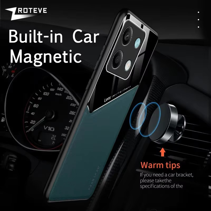 Zroteve Magnetische Schutzhülle aus PU Leder und hartem PC für Xiaomi Redmi Note 13, Redmi 12S, Redmi 12 Pro Plus und Xiaomi Note 12 in Rot - Bild 2