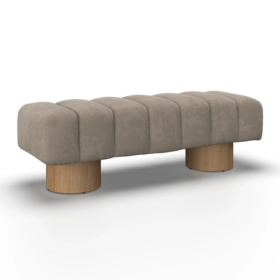 Bessagi Home Sitzbank Alina in Chenille Hellbraun, modern gepolstert, B/T/H: 240 x 45 x 45 cm - Bild 2