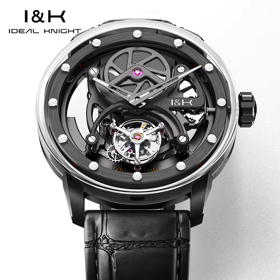 IDEAL KNIGHT Armbanduhr, Automatik, Edelstahl, Leder, Herren - Bild 3