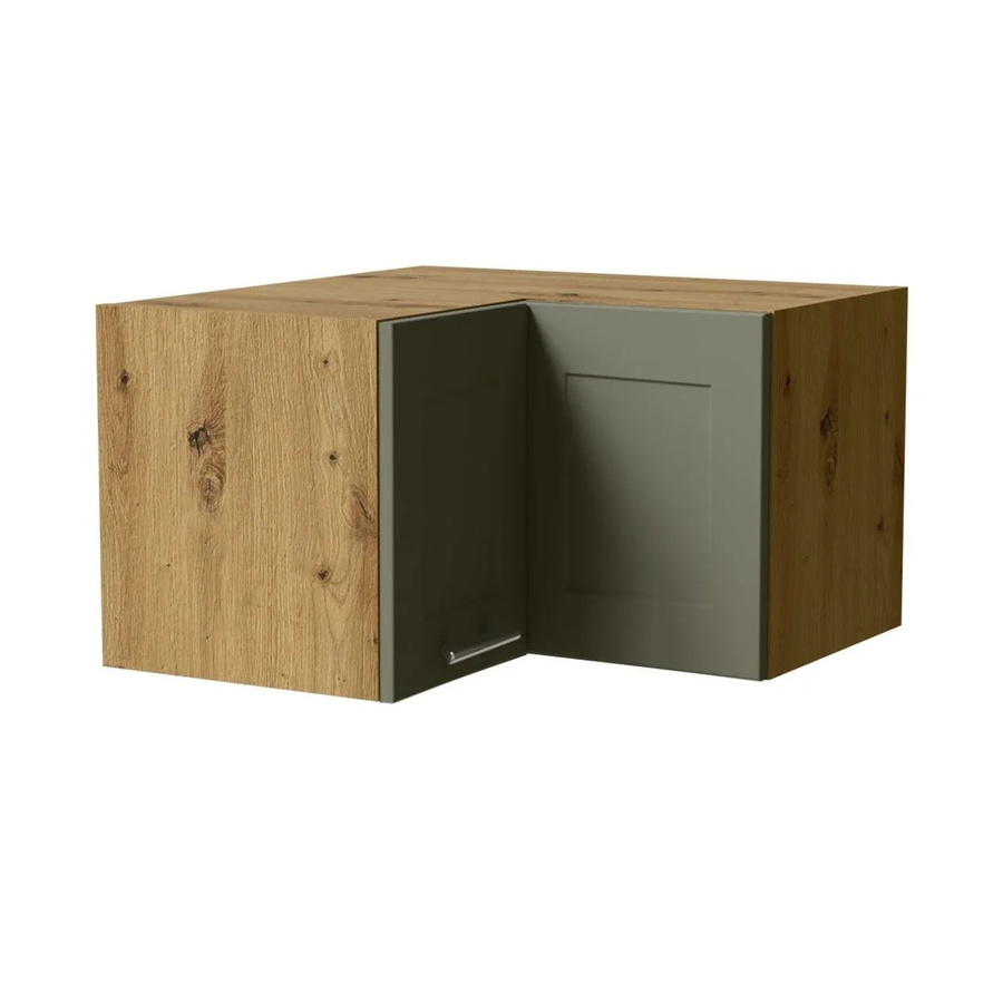 Feldmann-Wohnen Eckhängeschrank Oslo in Eiche Artisan und Reed Green Matt mit Soft-Close-Türen, B/T/H: 60 x 60 x 36 cm - Bild 2