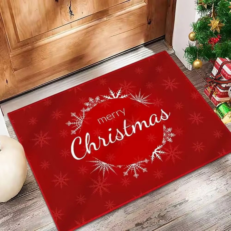 VIKAMA Weihnachts-Willkommens-Fußmatte mit modischem Druck für innen und außen - Bild 1