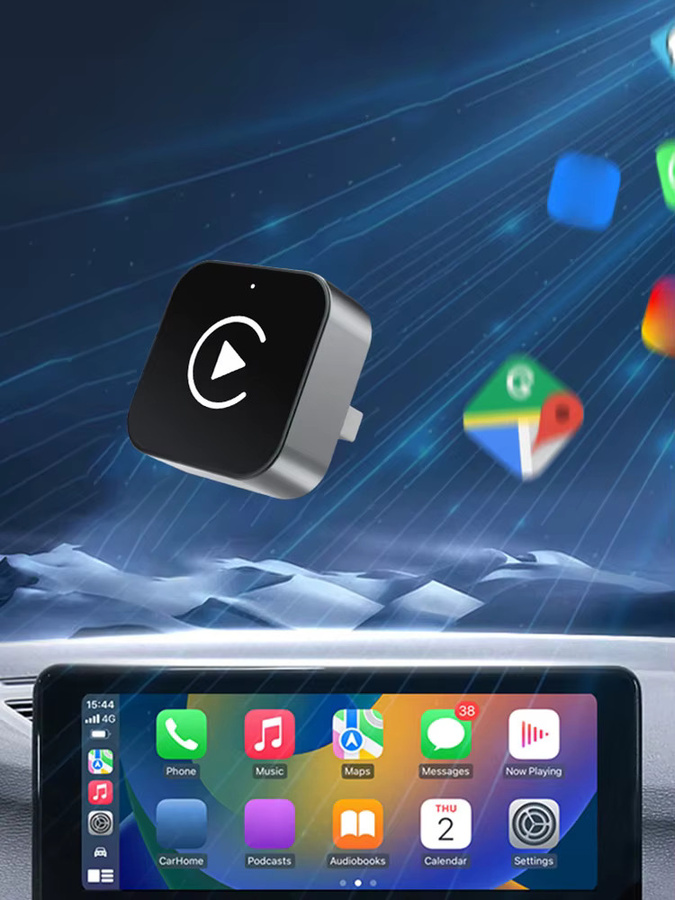 APWIKOGER Kabelloser Android Auto und CarPlay Adapter Mini Dongle in Schwarz für werkseitig verkabelte Systeme - Bild 7
