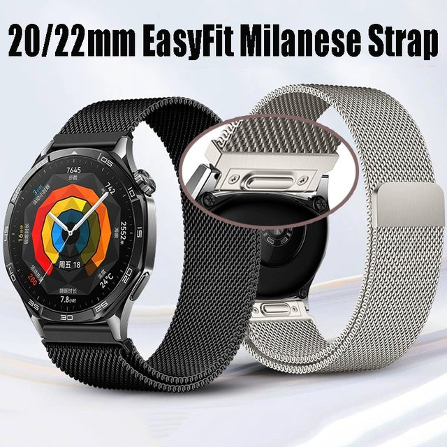 Jansin Uhrenarmband Milanaise, Edelstahl, 22 mm, 20 mm, Unisex - Bild 1
