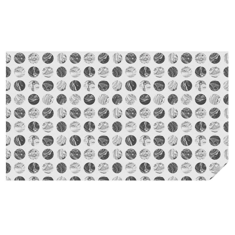 Tulup Buntglasfolie Marmor Eleganz in Weiß und Bunt, Klebefolie für Fenster mit abstraktem Motiv, B/H: 200 x 116 cm - Bild 2