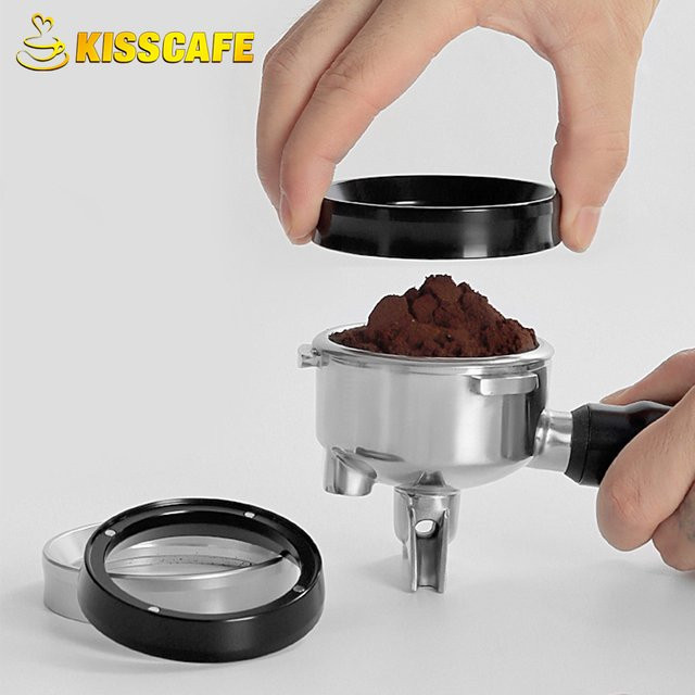 Magnetischer Kaffee Dosierring aus Edelstahl in Silber für Sage und Delonghi Siebträger Espresso Maker Zubehör - Bild 1
