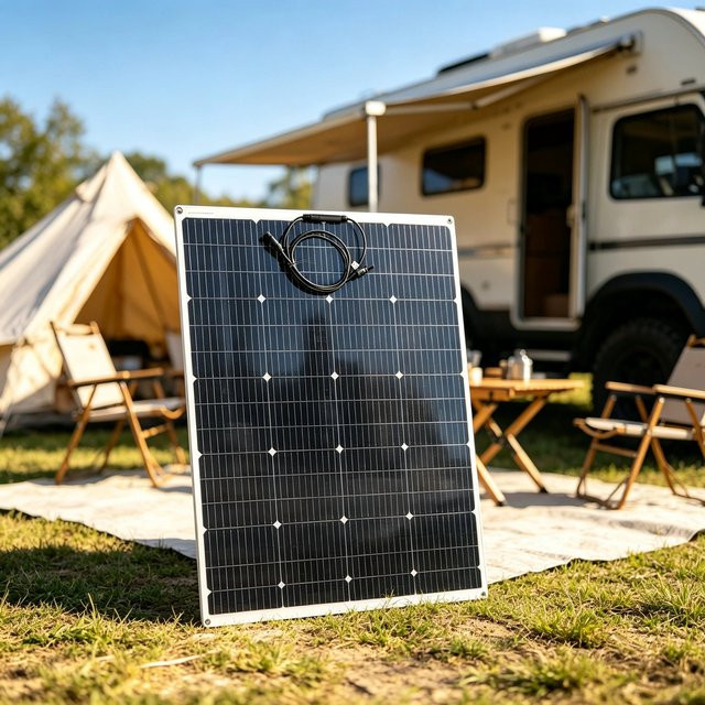 JINGYANGPV Flexibles Monokristallines Solarmodul 150W 12V in Schwarz für Wohnwagen, Wohnmobil, Boot und Yacht - Bild 1
