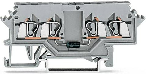 WAGO Diodenklemme 280-623/281-410 Zugfeder 5mm Grau 100 Stück - Bild 1
