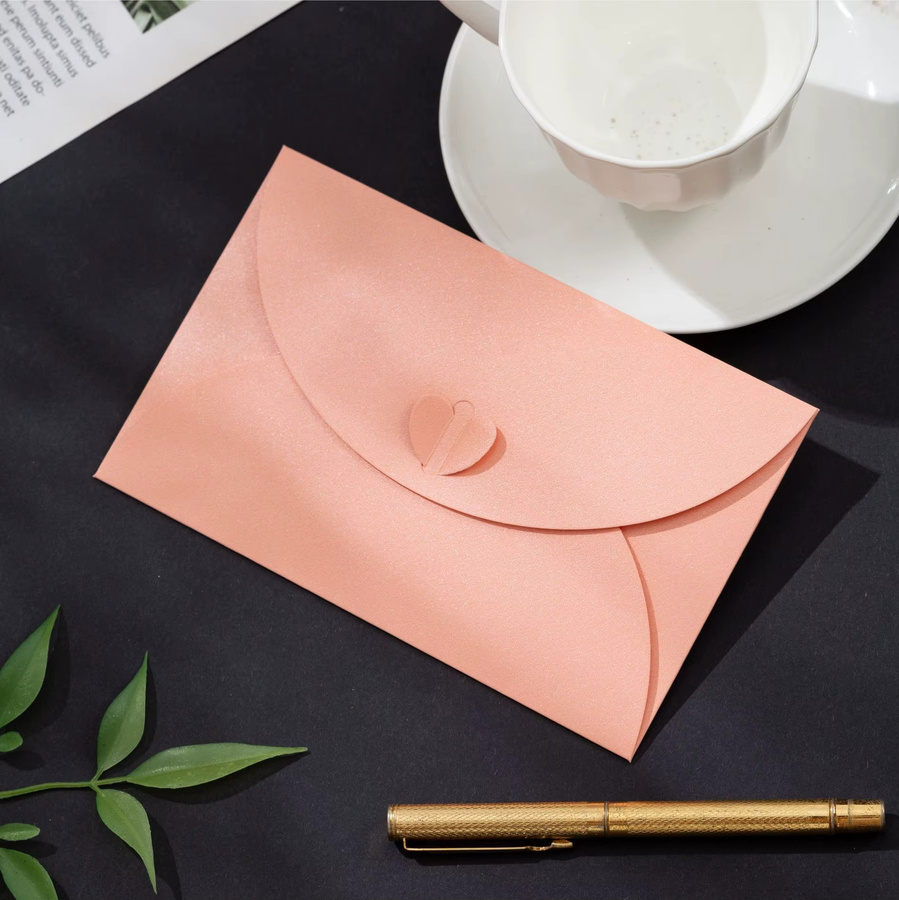 10er Set rosa Schmuckverpackungen aus Papier mit Karten für Halsketten und Ohrringe als Hochzeitsgastgeschenke - Bild 1
