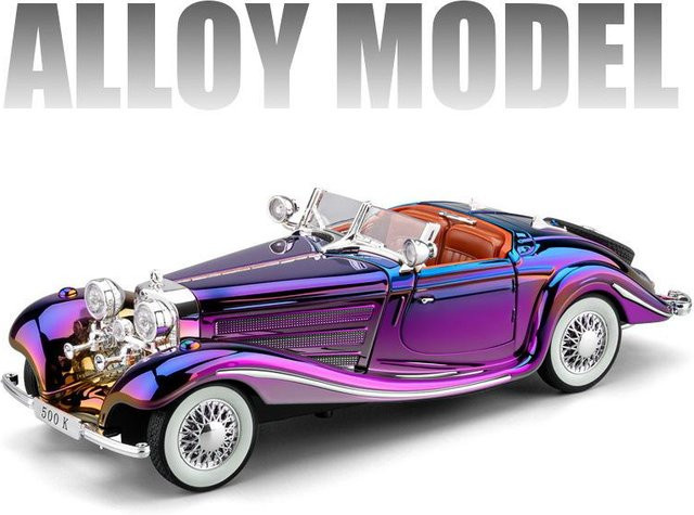 Linyi toy car 1936 Benz 500K Automodell, 1:24, mit Licht und Sound, ab 18 Jahren - Bild 1