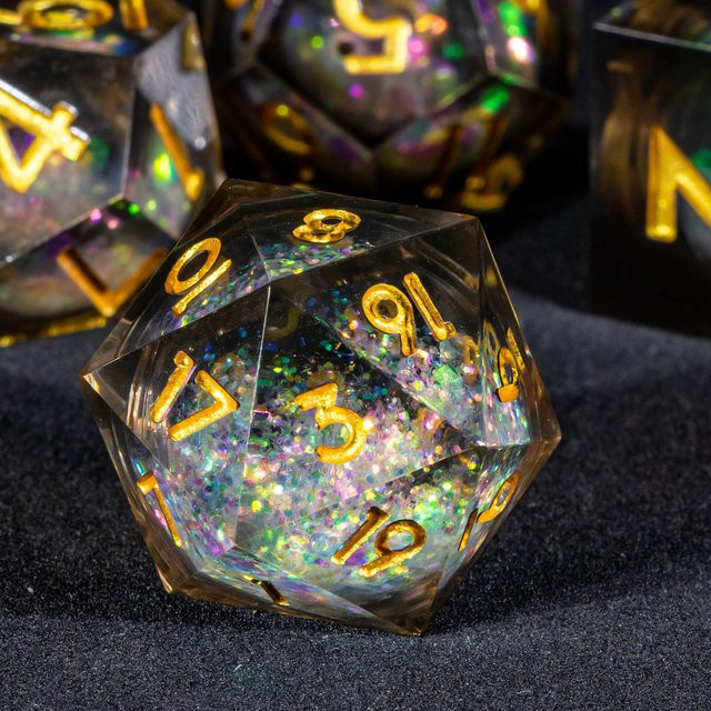 GSF Dungeons And Dragons Würfelset, Schwarz, Fantasy, Kunststoff - Bild 1