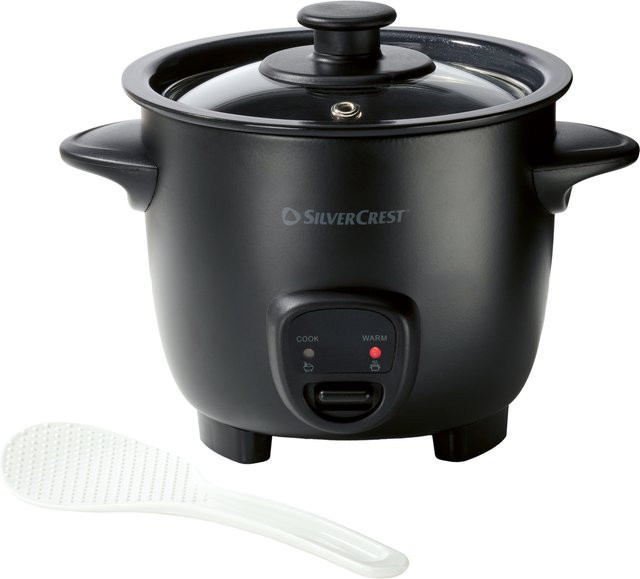 SILVERCREST Mini Reiskocher SRK 200 A1 in Schwarz mit Warmhaltefunktion - Bild 1
