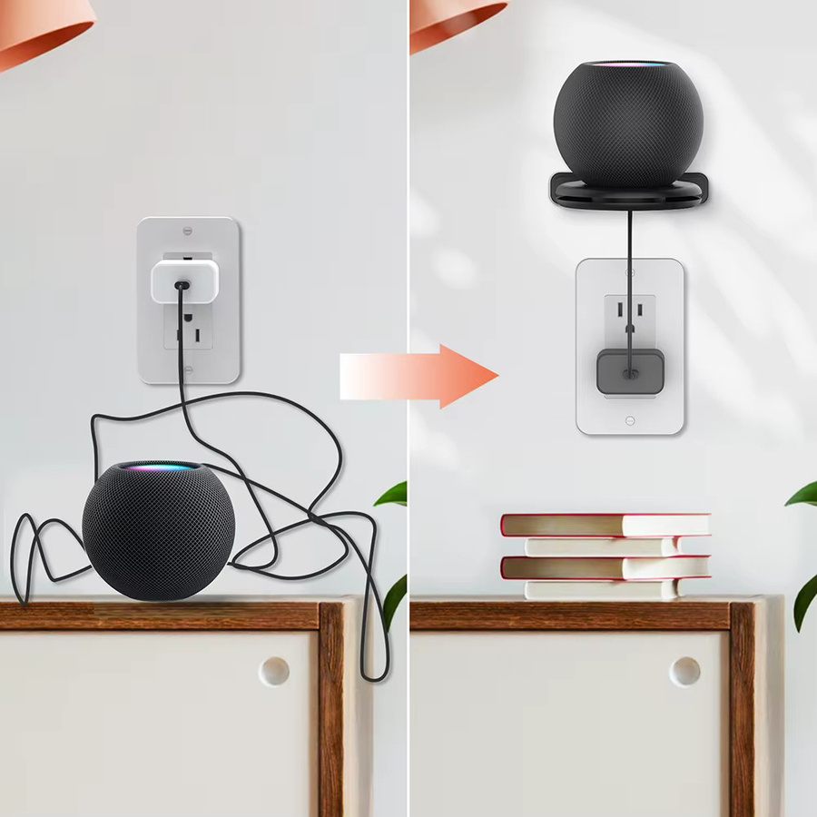 ALLOET Mini Smart Speaker Wandhalterung mit Kabelmanagement für HomePod Mini in Schwarz oder Weiß - Bild 4
