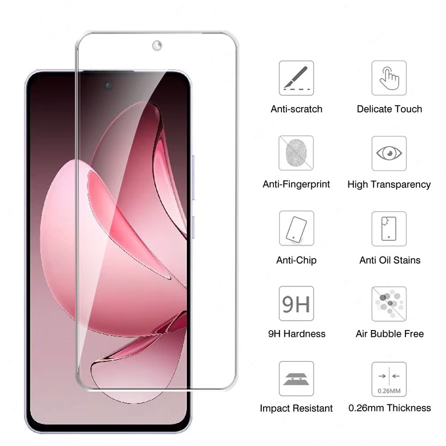 2/4er Set Gehärtetes Glas Display Schutzfolie für Oppo Reno 13, 13F, 12 FS, 12F, 11, 11F, 11A in Transparent - Bild 2
