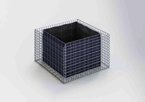 Gabiona Hochbeet eckig aus galvanisiertem Stahl in Silber, B/T/H: 60 x 100 x 100 cm - Bild 2