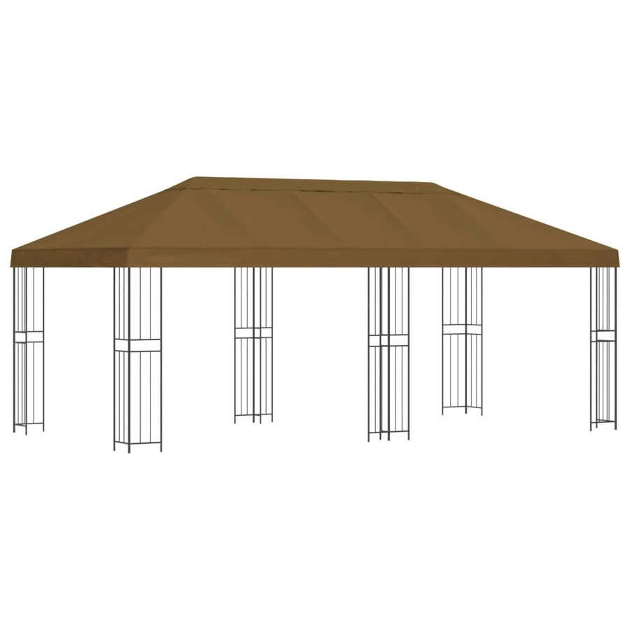 vidaXL Pavillon mit Seitenwänden aus Polyester und Stahl in Beige, B/T/H: 6 x 3 x 2,765 m - Bild 2