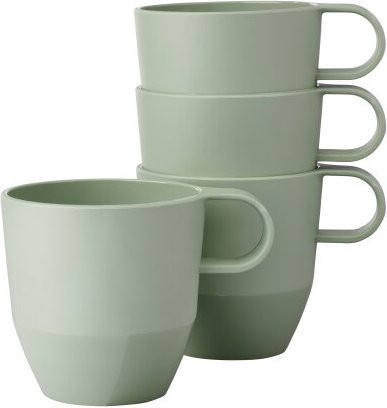 Mepal Silueta Henkelbecher Set 4 Stück, Farbe Nordic Sage, 300 ml pro Becher - Bild 1