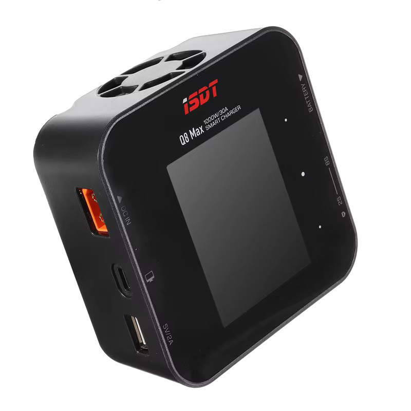 ISDT Q8 Max BattGo High Power Batterie Balance Ladegerät in Schwarz für 1-8S LiPo Batterien von FPV Drohnen und Quadcoptern mit 1000W und 30A - Bild 3