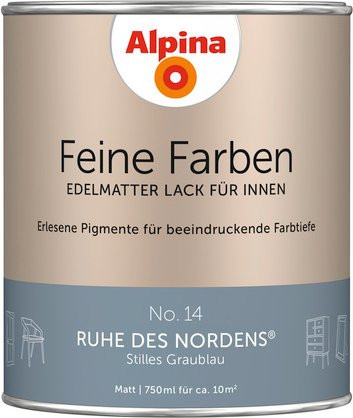 Alpina Farben Buntlack Feine Farben Graublau Matt 0,75 l - Bild 1