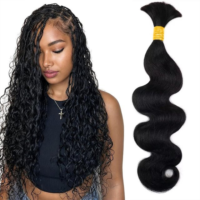 xbeauty Flechthaar, 100 % brasilianisches Remy-Haar, schwarz, lockig, 50,8 cm, 50 g - Bild 1