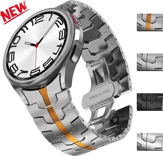 Geekthink Uhrenarmband Edelstahl, Silber, Unisex - Bild 1