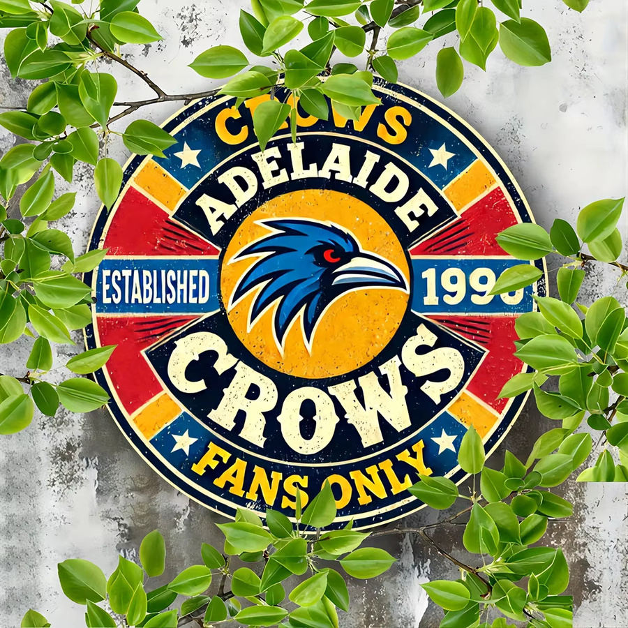 Potdemiel Vintage Adelaide Crows Metallblechschild, rustikale Wandkunst in Mehrfarbig, B/H: 20,3 x 20,3 cm - Bild 4