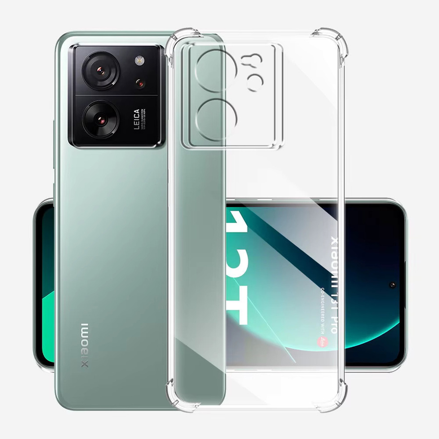 Stoßfeste Silikon Schutzhülle für Xiaomi 13T und Xiaomi 13T Pro in Transparent - Bild 3
