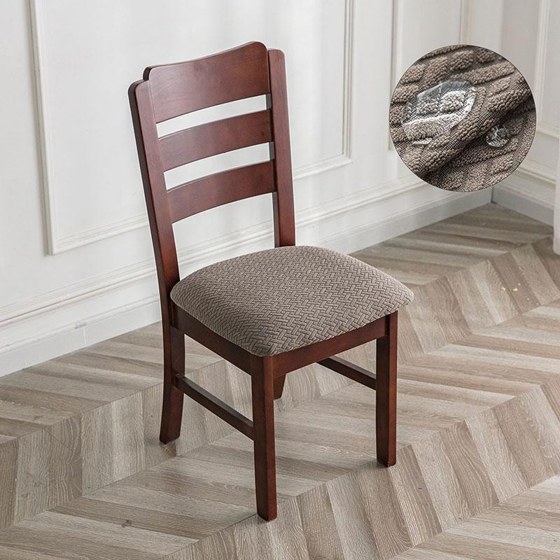 YZFZP Wasserdichter Esszimmerstuhl Sitzbezug aus Jacquard in Beige - Bild 4