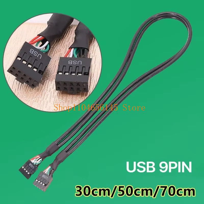 BGEKTOTH USB 2.0 Internes Mainboard-Verlängerungskabel 9-Pin Buchse zu Buchse in Schwarz - Bild 2