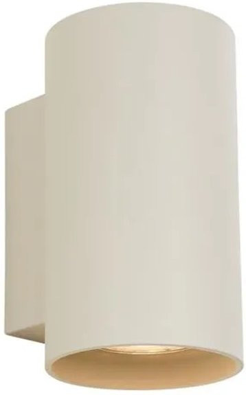 QAZQA Moderne Wandleuchte Beige Rund mit 2 Leuchten GU10 Durchmesser: 50 mm - Bild 1