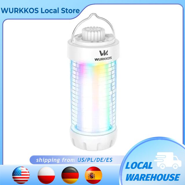 Wurkkos CL01 Camping Laterne mit 550 Lumen, wiederaufladbare LED-Taschenlampe mit RGB-Funktion, Powerbank-Funktion und Magnet, wasserdichtes EDC-Arbeitslicht - Bild 1