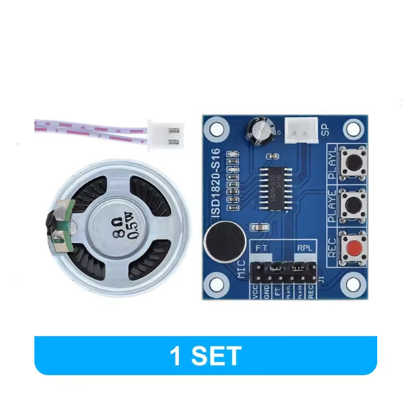 ISD1820 Sprachmodul mit Mikrofon und 0,5 W Lautsprecher in Blau - Bild 2