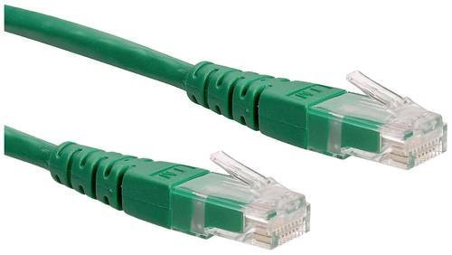 Roline RJ45 Patchkabel CAT 6 U/UTP Ethernet LAN Kabel Grün Länge: 0,3 m - Bild 1