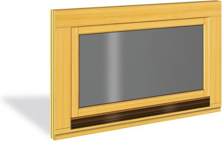 RORO Fenster B68 FI aus Fichtenholz in Beige mit 24 mm Glasstärke - Bild 1