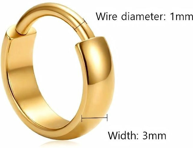 Mariasz Creolen Titan, Gold, Unisex - Bild 1