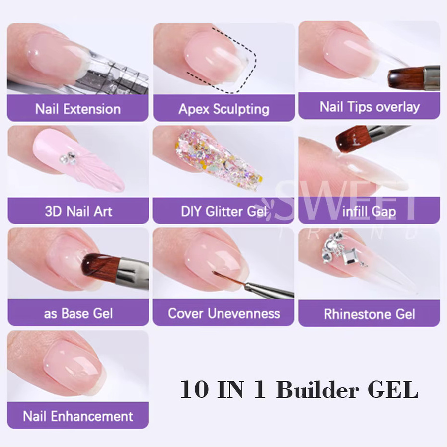 SWEET TREND Builder Nagel Gel, 15 ml, Glänzend - Bild 4