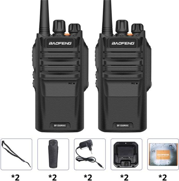 Baofeng BF-S56 Walkie Talkie Set 2er Pack, 10W High Power Transceiver, IP67 wasserdicht, Schwarz - Bild 1