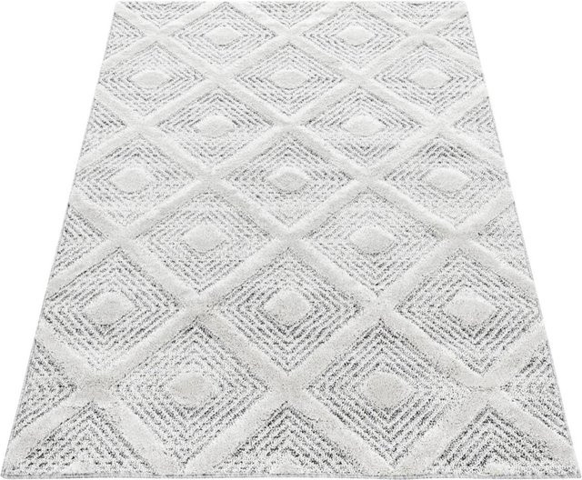 Ayyildiz Hochflorteppich Pisa in Grau im skandinavischen Stil, B/L: 200 x 290 cm - Bild 1