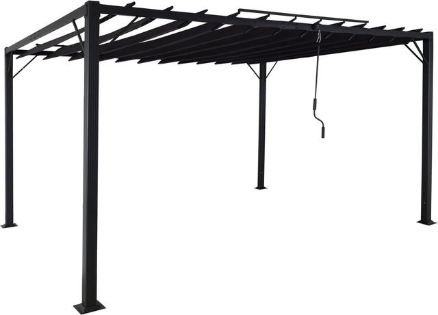 MCW Pergola L40 Lamellen-Pavillon Terrassenüberdachung aus Alu und Textil, anthrazit, B: 300 cm, T: 295 cm, H: 213 cm - Bild 2