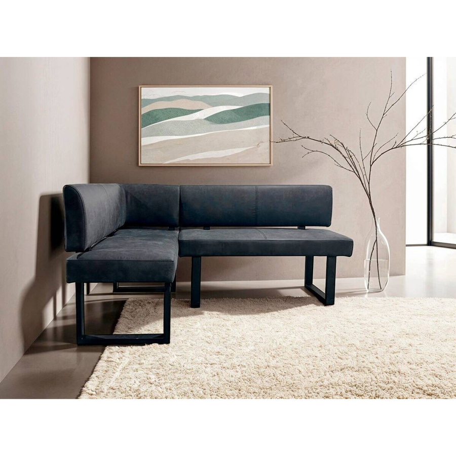 Eckbankgruppe byLIVING VANCOUVER in Anthrazit mit Armlehnen und Mikrofaser-Bezug, B/H/T: 125 x 86 x 181,5 cm - Bild 3
