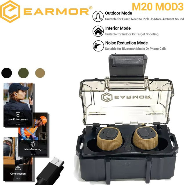 Earmor M20 Ver Bluetooth In-Ear Ohrstöpsel mit elektronischer Lärmreduzierung in Sand - Bild 1