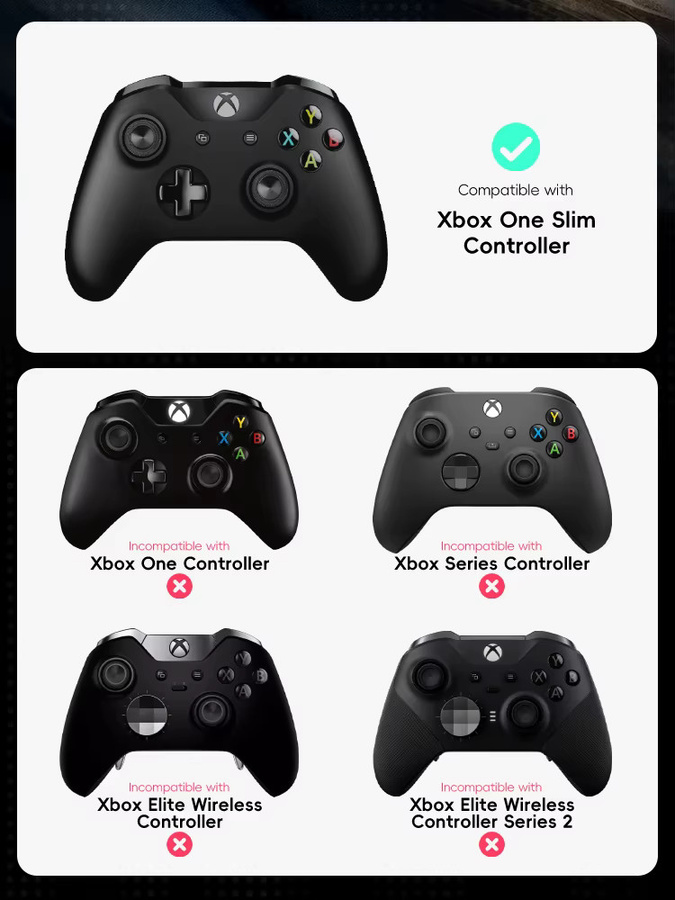 DATA FROG Ersatzgehäuseschale für Xbox One Controller in Weiß mit rutschfesten Griffen als DIY-Mod-Kit und Schutzhülle - Bild 2