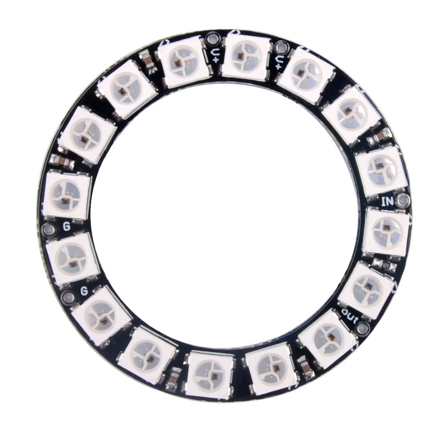 DIYmalls WS2812 RGB LED Ring 5050 mit integrierten Treibern für Arduino DIY Kits, Multicolour - Bild 1