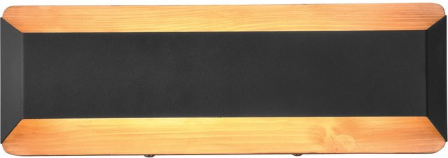 Trio LED-Wandleuchte Arino Up-Down Effekt, 13,5W, Schwarz matt und Holz, dimmbar - Bild 1