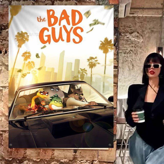 Potdemiel Party Banner The Bad Guys 2 Rote Werbefahne zum Aufhängen - Bild 1